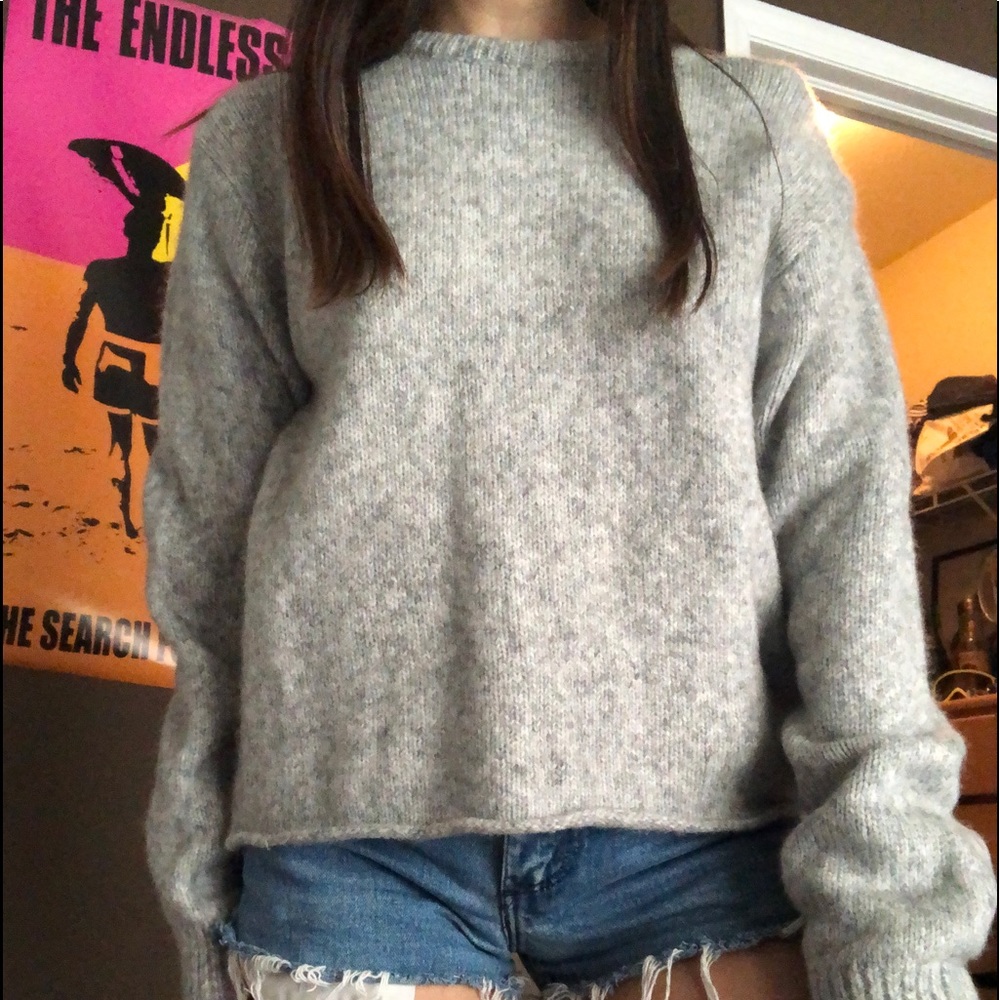 brandy gray sweater
